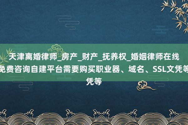 天津离婚律师_房产_财产_抚养权_婚姻律师在线免费咨询自建平台需要购买职业器、域名、SSL文凭等